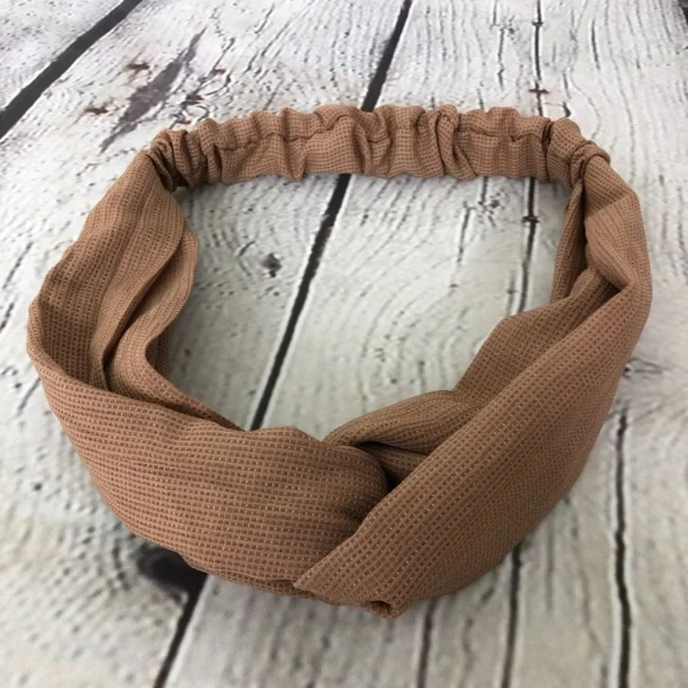 Brown Knotted Boho Headband